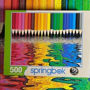🧩 500 piece Springbok “Pencil Pushers”. Vibrant colors, fun to work. Complete.